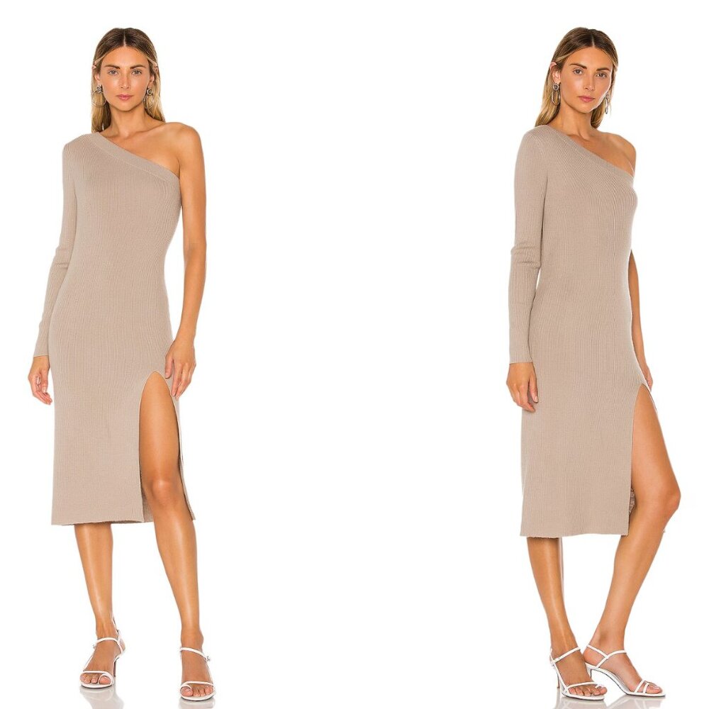 L'Academie Aleah One Shoulder Sweater Dress